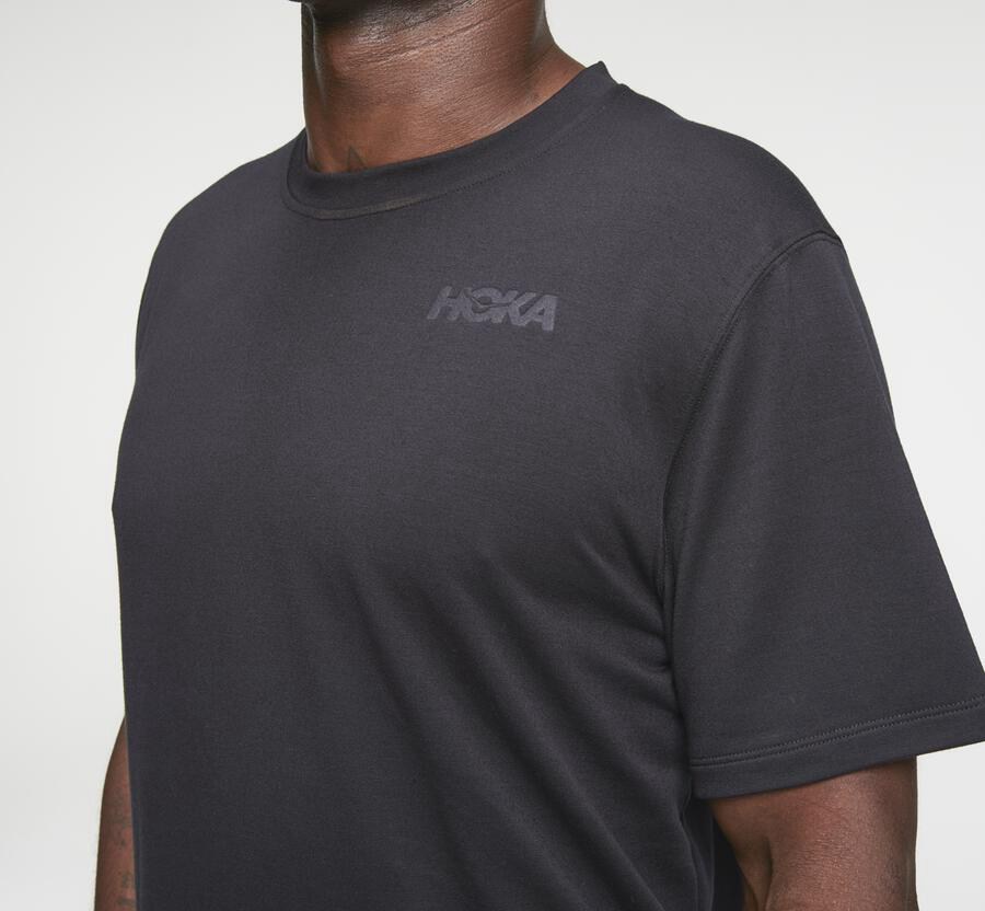 Hoka One One Mens Tee - Lifestyle - Black - XVRF24305